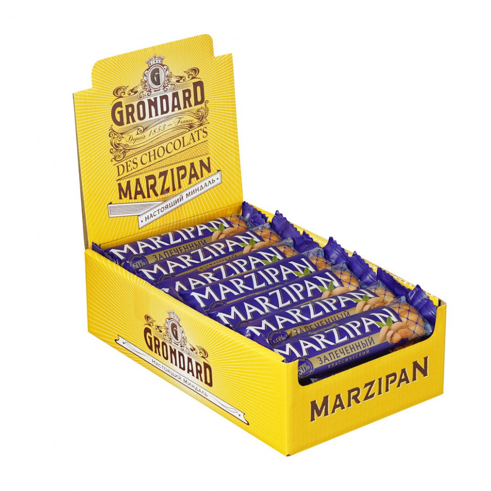  TM Grondard   (11161) Батончики НЕглазированные Марципановые Запечённые, (28шт по 40г)    в Иркутске